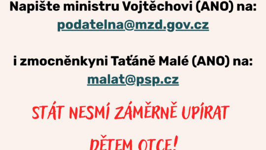 Napište obratem ministru Vojtěchovi